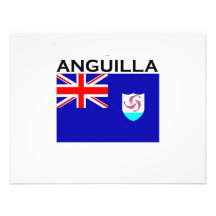 Drapeau d'Anguilla Invitations Personnalisables