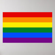 Drapeau d'arc-en-ciel de gay pride de LGBT Affiche