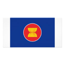 Drapeau d'ASEAN Modèle Pour Photocarte