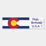 Drapeau d'autocollant du Colorado, joyeux annivers Autocollant Pour Voiture