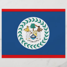 Drapeau de Belize Prospectus En Couleur