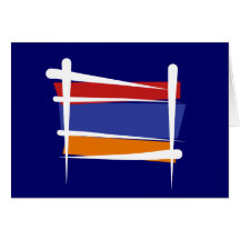 Drapeau de brosse de l'Arménie Carte De Vœux