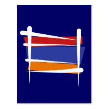 Drapeau de brosse de l'Arménie Carte Postale