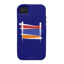 Drapeau de brosse de l'Arménie iPhone 4 Case
