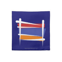 Drapeau de brosse de l'Arménie Serviette Imprimée
