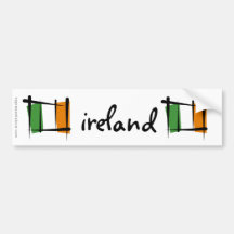 Drapeau de brosse de l'Irlande Adhésifs Pour Voiture