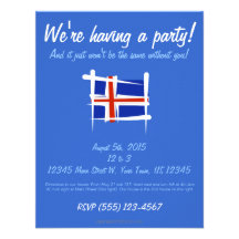 Drapeau de brosse de l'Islande Bristols Personnalisés