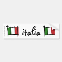 Drapeau de brosse de l'Italie Adhésif Pour Voiture