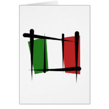 Drapeau de brosse de l'Italie Carte De Vœux