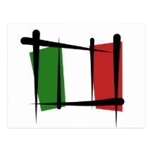 Drapeau de brosse de l'Italie Carte Postale
