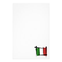 Drapeau de brosse de l'Italie Papiers À Lettres