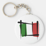 Drapeau de brosse de l'Italie Porte-clés