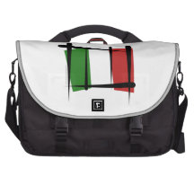 Drapeau de brosse de l'Italie Sac Pour Ordinateur Portable