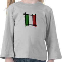 Drapeau de brosse de l'Italie T-shirt