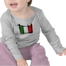 Drapeau de brosse de l'Italie T-shirts