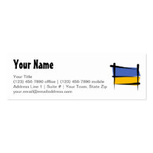 Drapeau de brosse de l'Ukraine Modèles De Cartes De Visite