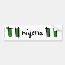 Drapeau de brosse du Nigéria Adhésifs Pour Voiture