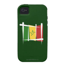 Drapeau de brosse du Sénégal Coque iPhone 4/4S