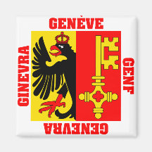Drapeau de canton de Genève Suisse Aimants Pour Réfrigérateur