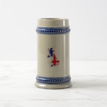 Drapeau de carte de la Grande-Bretagne Tasse
