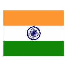 Drapeau de carte postale de l'Inde