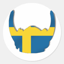 Drapeau de casque de Viking de Suédois de la Suède Autocollants