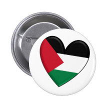 Drapeau de coeur de la Palestine Badges Avec Agrafe