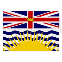 Drapeau de Colombie-Britannique du Canada Carte De Vœux