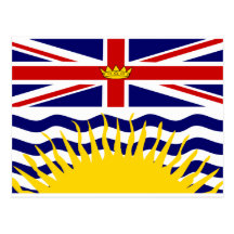 Drapeau de Colombie-Britannique du Canada Cartes Postales