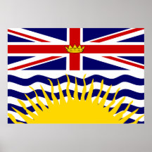 Drapeau de Colombie-Britannique du Canada Posters