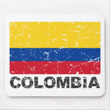 Drapeau de cru de la Colombie Tapis De Souris