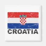 Drapeau de cru de la Croatie Aimant