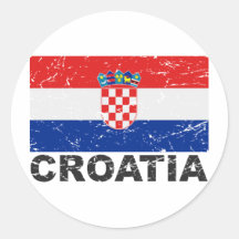 Drapeau de cru de la Croatie Autocollant