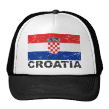 Drapeau de cru de la Croatie Casquette De Camionneur