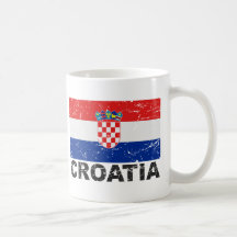 Drapeau de cru de la Croatie Tasse
