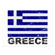Drapeau de cru de la Grèce Cartes Postales