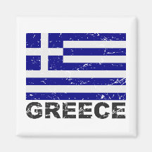 Drapeau de cru de la Grèce Aimants Pour Réfrigérateur