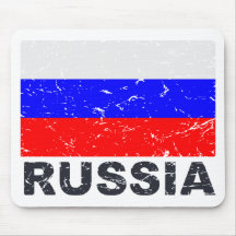 Drapeau de cru de la Russie Tapis De Souris