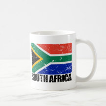 Drapeau de cru de l'Afrique du Sud Tasses À Café