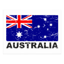 Drapeau de cru de l'Australie Carte Postale