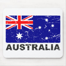 Drapeau de cru de l'Australie Tapis De Souris