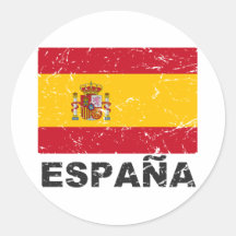 Drapeau de cru de l'Espagne Autocollants