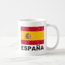 Drapeau de cru de l'Espagne Mugs