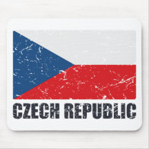 Drapeau de cru de République Tchèque Tapis De Souris