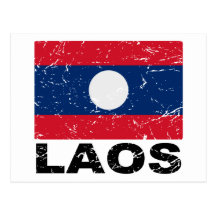 Drapeau de cru des Laotiens Carte Postale