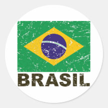 Drapeau de cru du Brésil Autocollants
