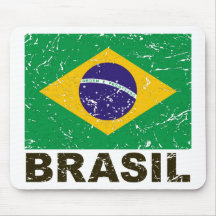 Drapeau de cru du Brésil Tapis De Souris