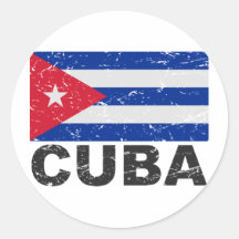 Drapeau de cru du Cuba Adhésif