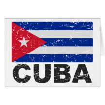 Drapeau de cru du Cuba Carte De Vœux