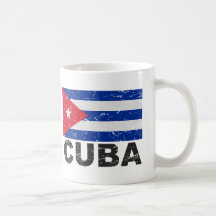 Drapeau de cru du Cuba Mugs À Café